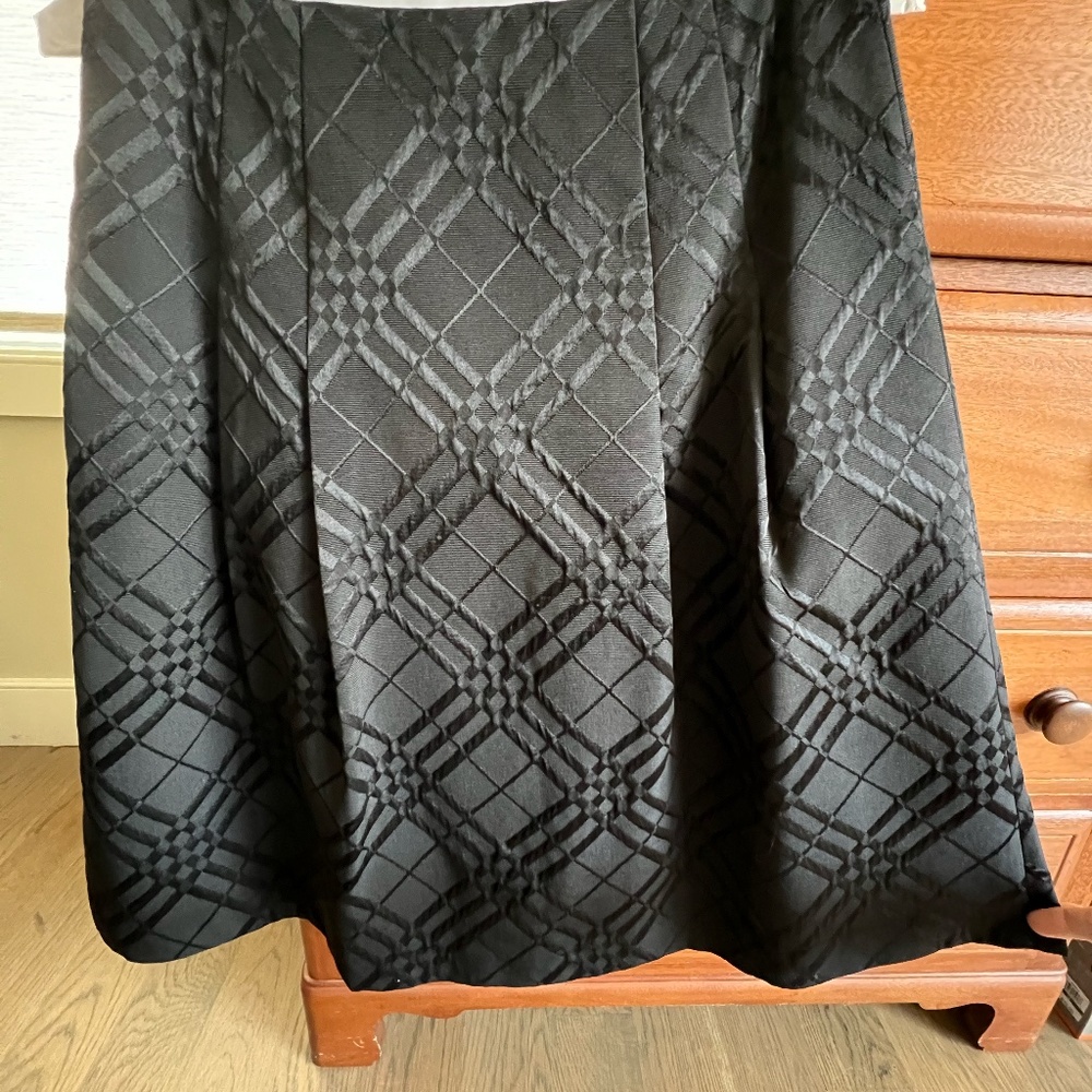 NWOT Talbots Black Pleated A-Line Skirt